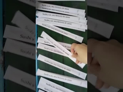 Bastões de bambu descartáveis robustos suaves, envoltos individualmente Sushi japonês e pratos asiáticos, chopped