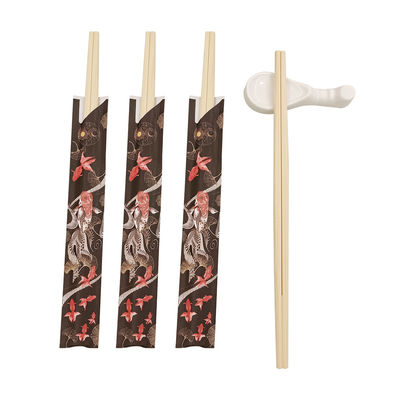 Bastões de bambu descartáveis personalizáveis para Sushi e cozinha japonesa Design moderno natural / carbonizado