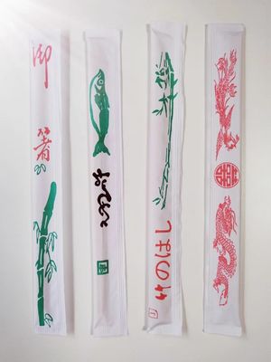 Caixinhas de papel de manga completa embaladas individualmente Caixinhas de bambu redondas