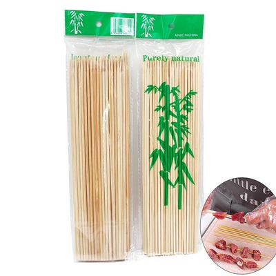 Práctico Espigões Longos de Bambú Espigões de Bambú Bbq Fácil de Usar Segurança