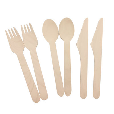 17cm Bamboo descartável talheres higiénicos e de uso único Forcados de bambu descartáveis