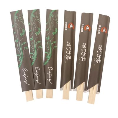 Logotipo personalizado aceitável 100% de cor natural pauzinhos de banho descartáveis pauzinhos de bambu embalagem personalizada Sushi Twin pauzinhos