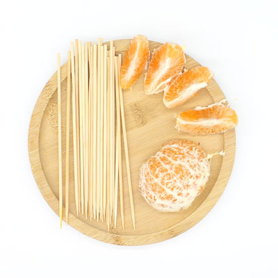 Grelhado sem adesivos Bamboo Bamboo não revestido Bamboo Grilling Skewers Higiênico e conveniente