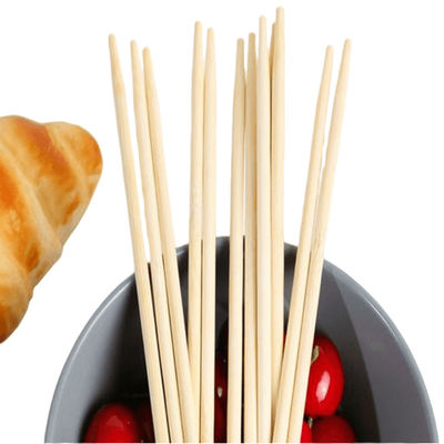 Bastões descartáveis de bambu redondos personalizados perfeitos para a experiência de refeição doméstica / restaurante / hotel