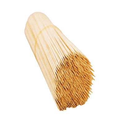 Espigas de bambu de cor natural Bastos de assar de bambu para acampar e cozinhar ao ar livre