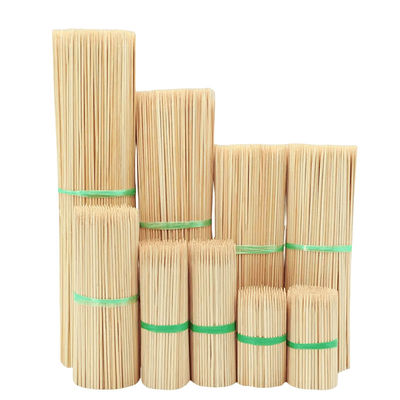 Bamboo Natural Barbecue Disposable Skewer Stick para acampamento ao ar livre e presentes de negócios