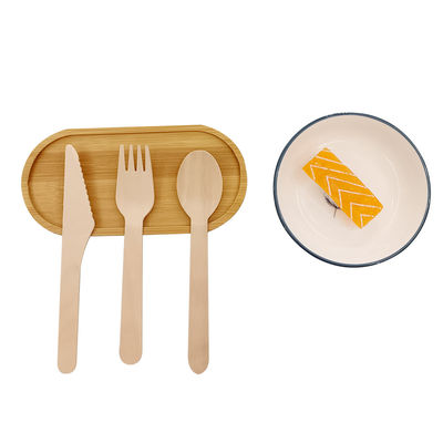Bamboo descartável talheres compostáveis versátil cor natural personalizada