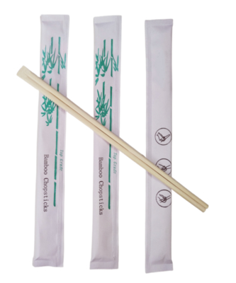 Gráfico de bastonetes de bambu delicados personalizados naturais Redondo/Twin/Tensoge bastonetes de bambu manga de papel individual