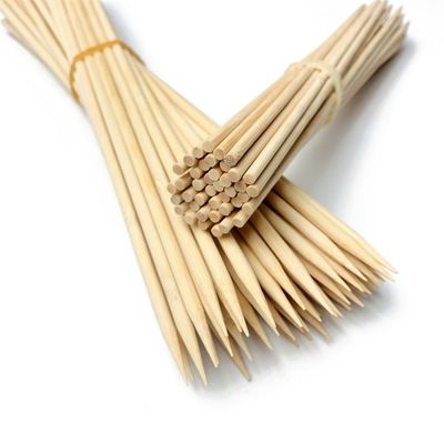 Palitos de churrasco descartáveis de bambu para churrasco, de alta qualidade natural, direto da fábrica, em diferentes tamanhos