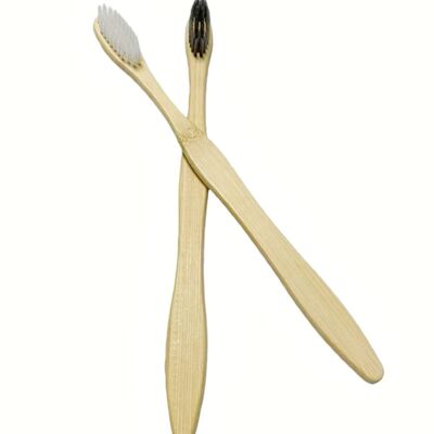 Manutenção natural Borracha suave Escova de dentes de bambu Biodegradável Eco Amigável Adultos Crianças Escova de dentes portátil