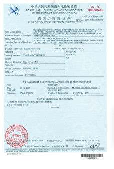 China Hunan Shengheyuan Bamboo And Wood Products Import And Export Co., Ltd. Certificações